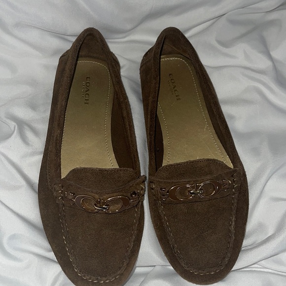 Coach size 8 brown loafers - Picture 1 of 6